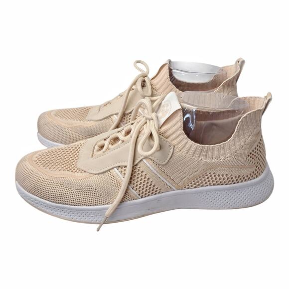 Avenue Nude Peach Sneakers EU Size 39 US Size 8.5 Mesh Slip-On Sock Shoe - Picture 5 of 15